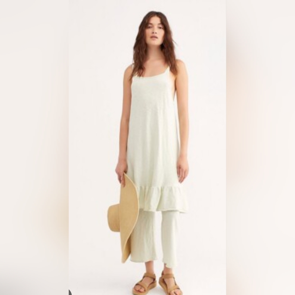 FREE PEOPLE BEACH DREAM OF YOU 2 PIECE MAXI TUNIC TOP & PANT SET